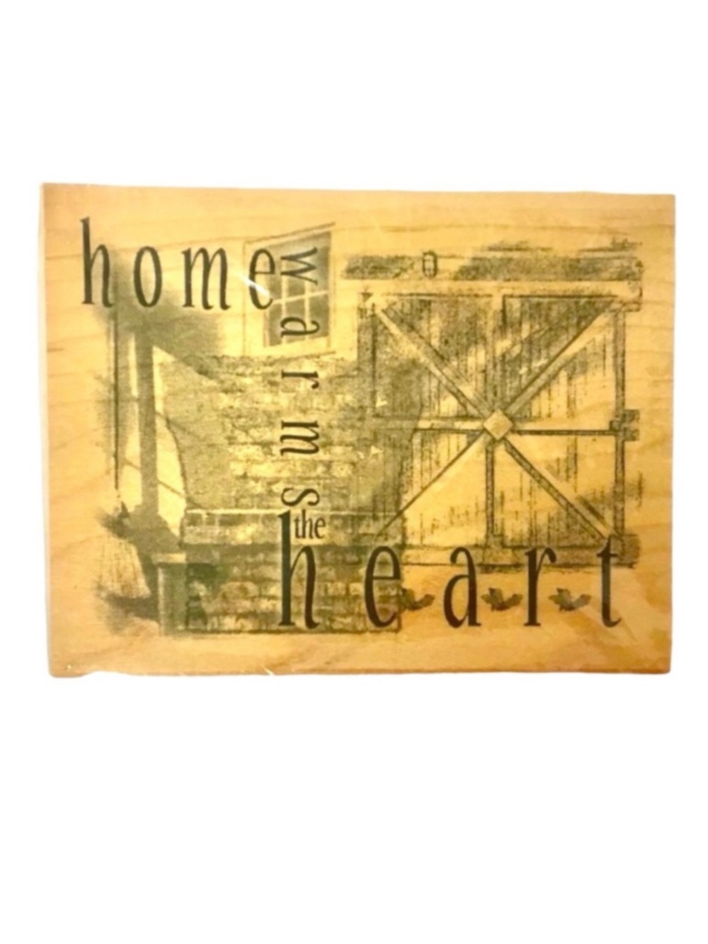 “Home Warms the Heart” Rubber Stamp (NWOT)